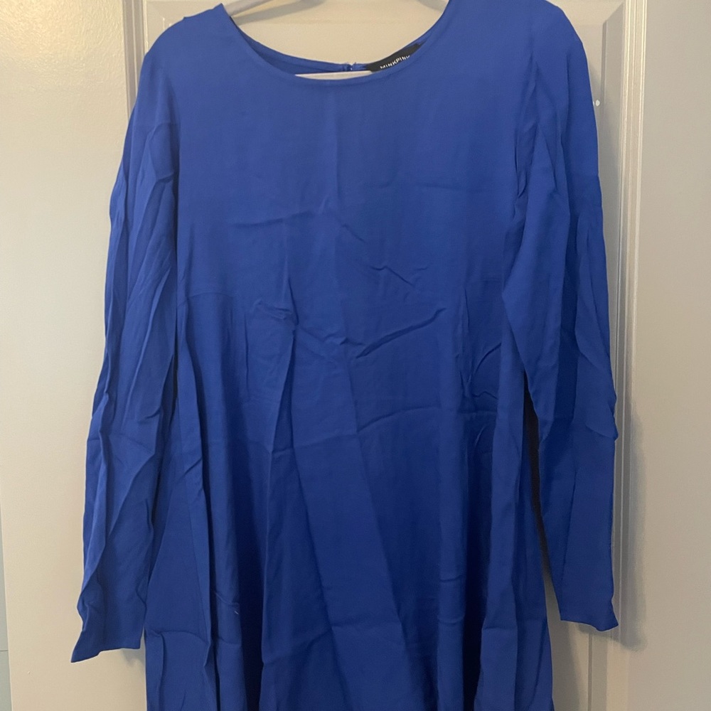 Blue Long Sleeve mini dress